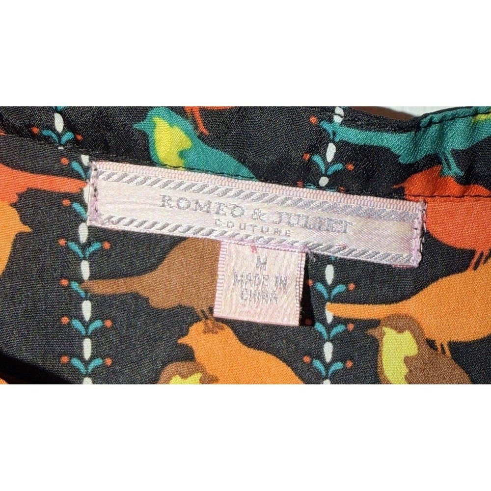 Romeo and Juliet bird dress fall colors high low mini Size Medium - Picture 6 of 9
